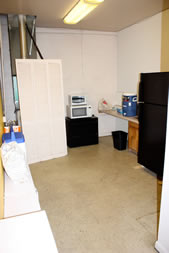 the "kitchen" next to the orientation room