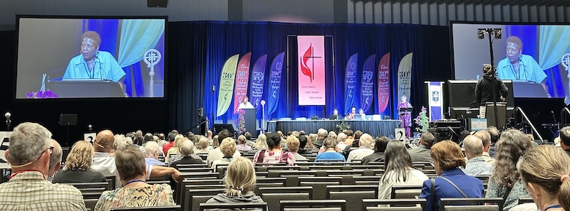 Michael Pope addresses Annual Conference delegates