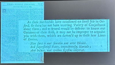 Fog Weekly Journal uses &ldquo;Methodist&rdquo;