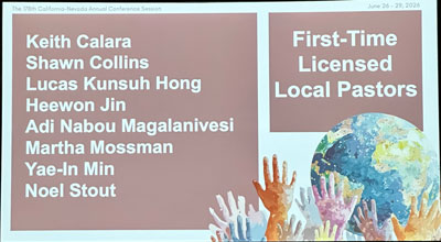 First-time Licensed Local Pastors